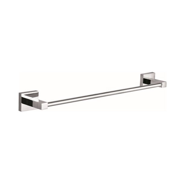 BADUNDKUCHE BK502-600 ECKIG SINGLE TOWEL RAIL 600MM CHROME