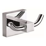BADUNDKUCHE BK525 ECKIG DOUBLE ROBE HOOK CHROME