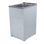 BADUNDKUCHE BK45LC TRADITIONELL 45L COMPACT LAUNDRY TUB &AMP; CABINET STAINLESS STEEL