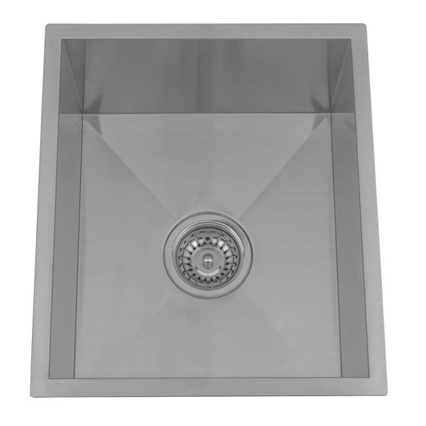 BADUNDKUCHE BKS34 QUAD LUX UNDER/OVERMOUNT SINGLE BOWL SINK STAINLESS STEEL