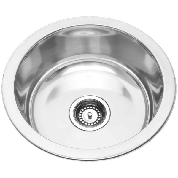 BADUNDKUCHE BK45 TRADITIONELL ROUND BOWL SINK STAINLESS STEEL