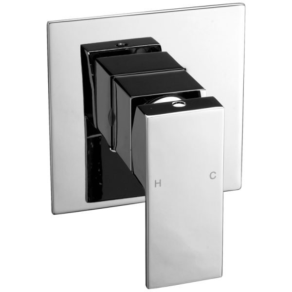BADUNDKUCHE BKM105 ECKIG SHOWER MIXER CHROME / MATTE BLACK