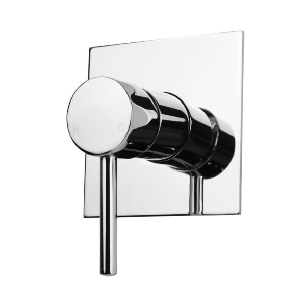 BADUNDKUCHE BKM207 RUND BATH/SHOWER MIXER CHROME / MATTE BLACK