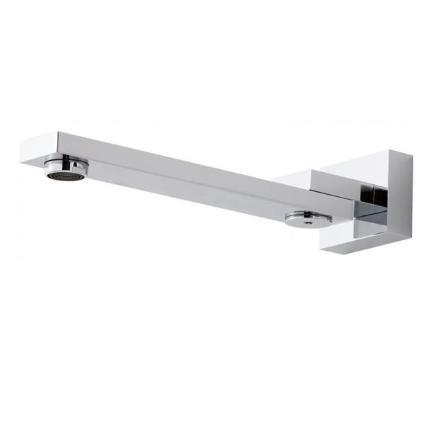 BADUNDKUCHE BKSP07 ECKIG SQUARE SWIVEL BATH SPOUT CHROME / MATTE BLACK