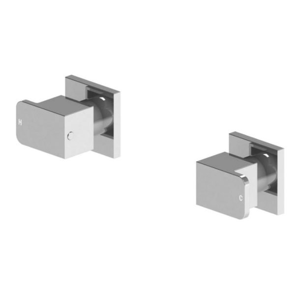 BADUNDKUCHE BKTQ02 WÄHLEN 10 SQUARE QUARTER TURN WALL TOP ASSEMBLY CHROME