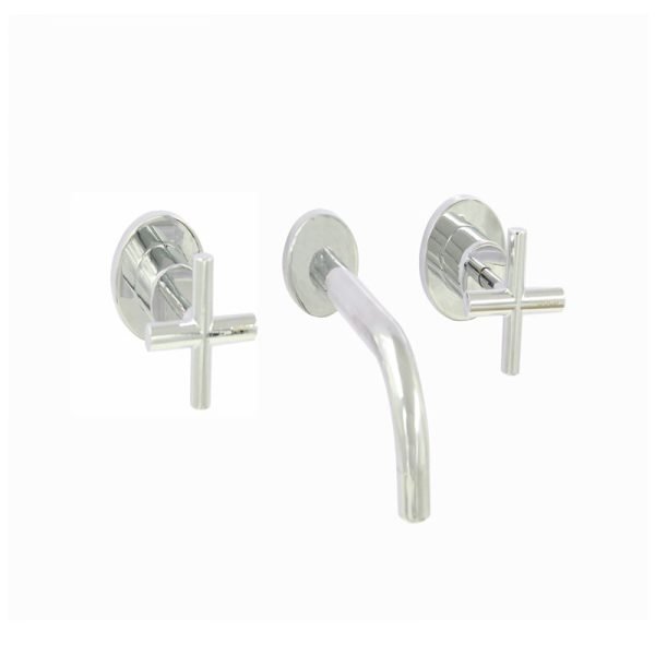 BADUNDKUCHE BKTT01 WÄHLEN 10 CROSS HANDLE BATH SET CHROME