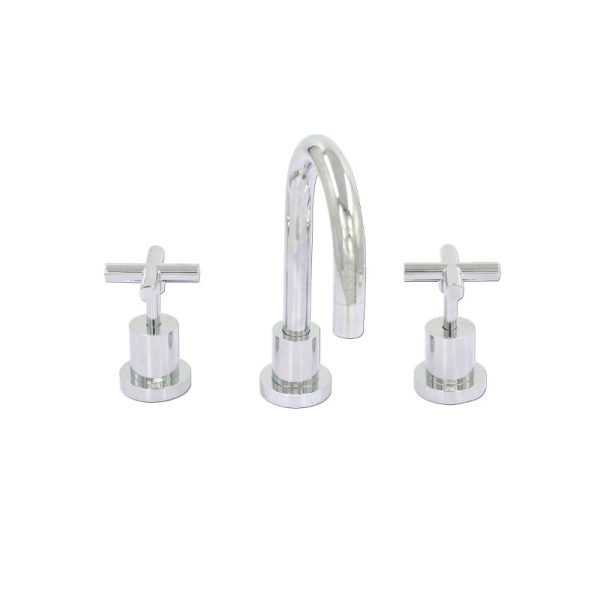 BADUNDKUCHE BKTT04 WÄHLEN 10 CROSS HANDLE BASIN SET CHROME