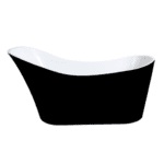 POSEIDON BEVEL BBT1700B FREE STANDING BATHTUB 1700*730*835MM GLOSS BLACK AND GLOSS WHITE
