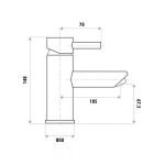 LINKWARE T875dan DAN ELLE BASIN MIXER CHROME