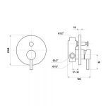 LINKWARE T879dan DAN ELLE ROUND DIVERTER MIXER CHROME