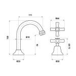 LINKWARE P150F EASY CLEAN BASIN SET CHROME