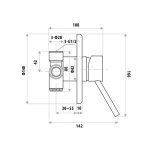 Elle MK2 Wall Mixer T878MK2 1 300x300