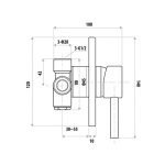 Elle Stainless Steel Wall Mixer SST878B 1 300x300