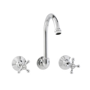 LINKWARE P461 ENTICE WALL SINK SET CHROME AND COLOURED