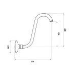 LINKWARE R324B FIXED GOOSENECK SHOWER ARM CHROME