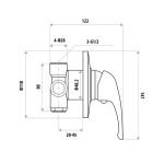 Helena Wall Mixer T818B 2 300x300