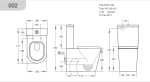 POSEIDON KDK002 AVERY BTW TOILET SUITE 715*390*830MM GLOSS WHITE