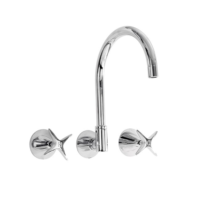 LINKWARE P761B KIRRA WALL SINK SET CHROME