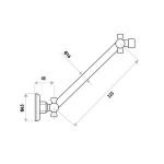 LINKWARE R431B LINKLOCK SHOWER ARM CHROME