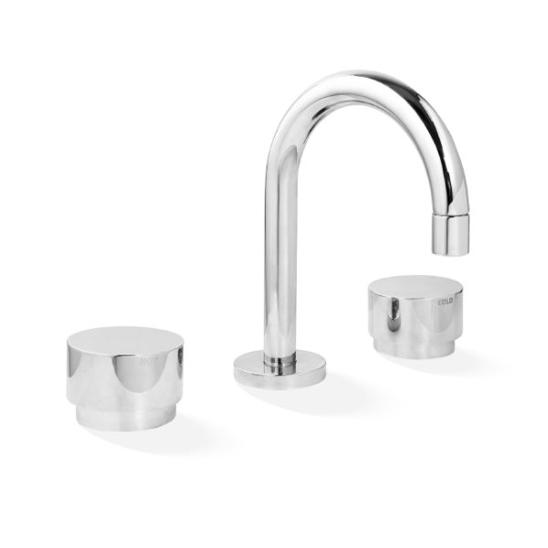 LINKWARE P6150 LOUI BASIN SET CHROME / MATTE BLACK