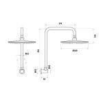 LINKWARE T9083 LOUI GOOSENECK SHOWER CHROME AND COLOURED