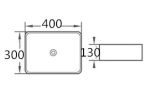 POSEIDON PA4030 Gloss White Above Counter Basins 400*300*130mm