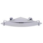 POSEIDON CGS-01 BUILDER'S CHOICE CORNER GLASS SHELF CHROME
