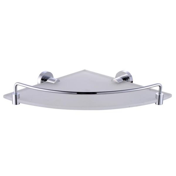 POSEIDON CGS-01 BUILDER'S CHOICE CORNER GLASS SHELF CHROME