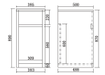 POSEIDON PPLT390 30L STAINLESS LAUNDRY SINK WITH PVC CABINET