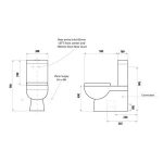 LINKWARE TS558 PAVILION BACK TO WALL TOILET SUITE WHITE