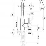 LINKWARE SST873 ELLE STAINLESS STEEL PULL OUT SINK MIXER BRUSHED STAINLESS / POLISHED / MATTE BLACK