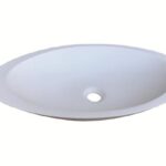 POSEIDON STB5530 ABOVE COUNTER SOLID SURFACE BASIN 550*350*100MM MATTE WHITE