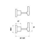 Sabine Lever Wall Top Assembly P9953B 1 300x300