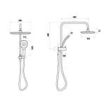 Square Self Cleaning Shower R458B 300x300