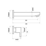 Technical Drawing Bo Lauren Bath Set P8652BOL 300x300