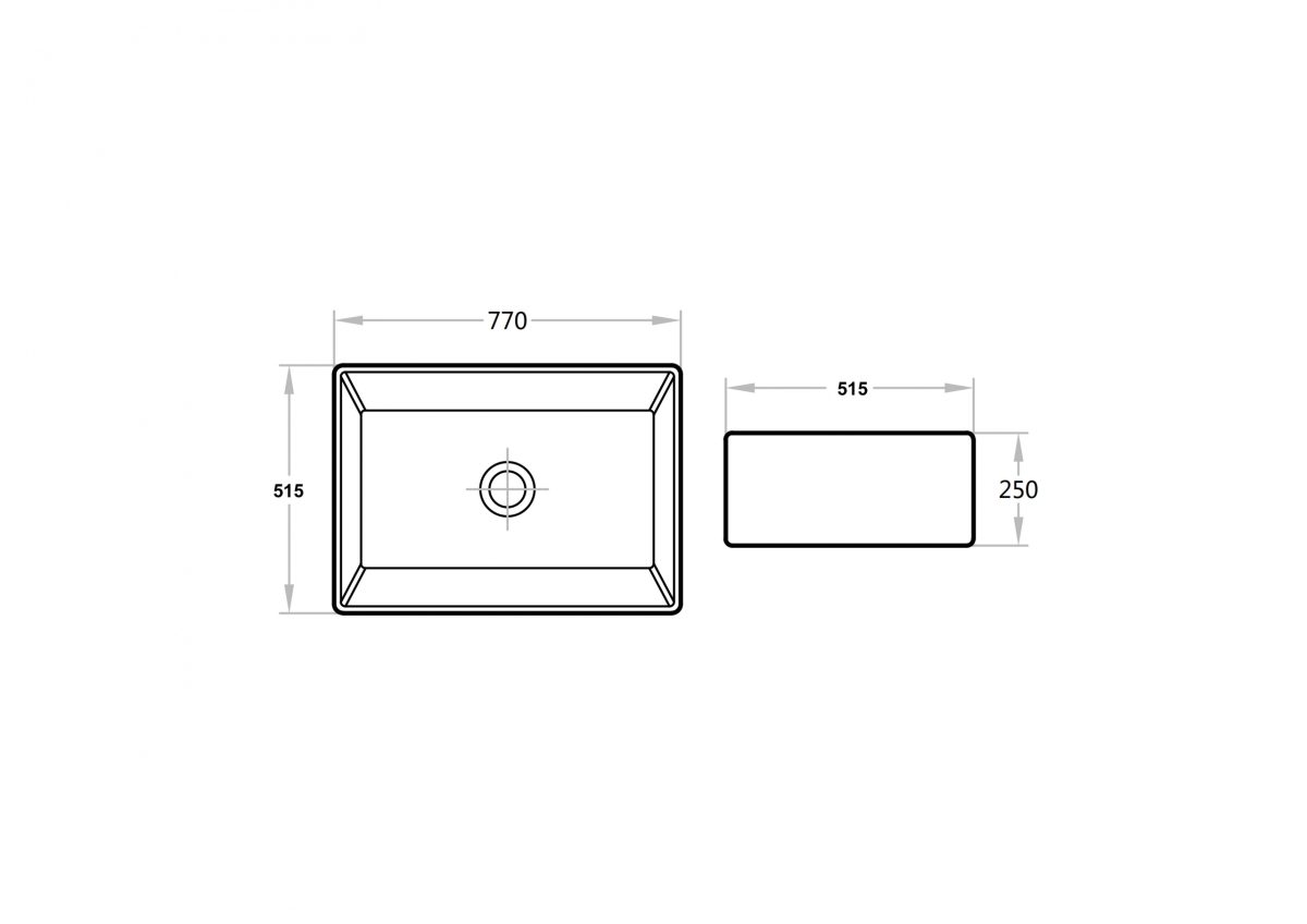 POSEIDON KCSS770 Fermentale Ceramic Kitchen Sink 770*515*250mm