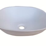 POSEIDON STB3636 ABOVE COUNTER SOLID SURFACE BASIN 360*360*120MM MATTE WHITE