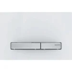 GEBERIT 115.788.11.2 SIGMA50 SQUARE WHITE GLASS PLATE WITH CHROME FLUSH BUTTONS