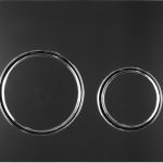 GEBERIT 115.884.00.1 SIGMA21 ROUND DUAL FLUSH BUTTONS MATTE BLACK WITH CHROME TRIM