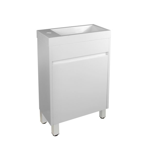 POSEIDON MW5025LG QUBIST MDF FLOOR STANDING VANITY 500*850*250MM CABINET ONLY MATTE WHITE