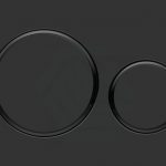 GEBERIT 115.882.16.1 SIGMA20 ROUND DUAL FLUSH BUTTONS MATTE BLACK WITH BLACK TRIM