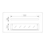 NORICO AR212 ESPERIA SHOWER SHELF CHROME AND COLOURED