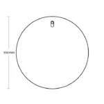 UNICASA BIM-90RD BIANCA ROUND PENCIL EDGE MIRROR 900MM