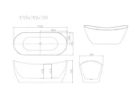 UNICASA DISNEY FREESTANDING ULTRA THIN BATH GLOSS WHITE