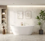 UNICASA DISNEY FREESTANDING ULTRA THIN BATH GLOSS WHITE