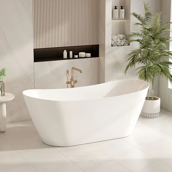 UNICASA DISNEY FREESTANDING ULTRA THIN BATH GLOSS WHITE