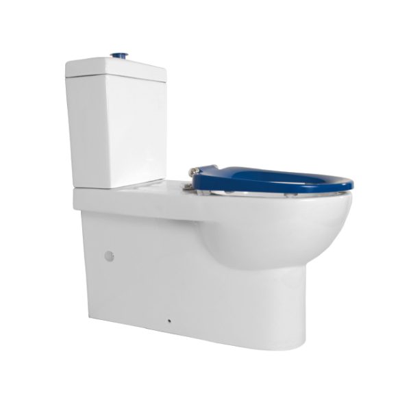 LINKWARE TS565B LINKCARE ASSISTED LIVING TOILET SUITE WHITE WITH BLUE LID
