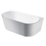 POSEIDON ELIVIA BACK TO WALL BATHTUB NON-OVERFLOW MATTE WHITE