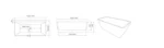 UNICASA FORTUNA BACK TO WALL ULTRA THIN BATH GLOSS WHITE