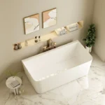 UNICASA FORTUNA BACK TO WALL ULTRA THIN BATH GLOSS WHITE
